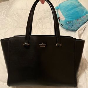 Kate Spade Black Leather Tote Bag